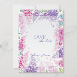 Spring Lilac Flower Blossom-Floral SAVE the Date