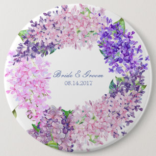 Spring Lilac Flower Blossom-Floral Wedding 6 Cm Round Badge
