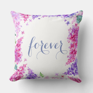 Spring Lilac Flower Blossom-Floral Wedding Forever Cushion