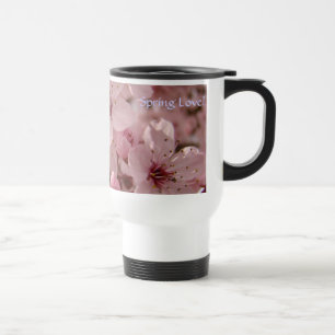 Spring Love Coffee Mug Pink Tree Blossoms