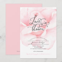 Spring love in bloom, bridal shower invitation