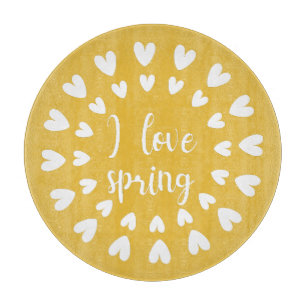 Spring Love, Little Hearts Cutting Board