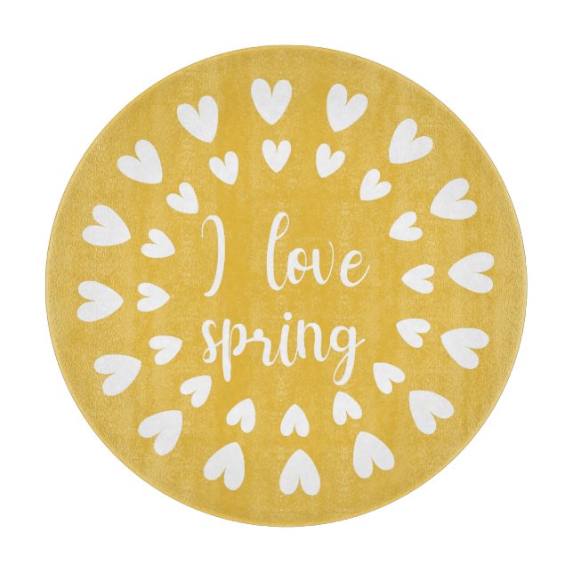 Spring Love, Little Hearts Cutting Board (Front)
