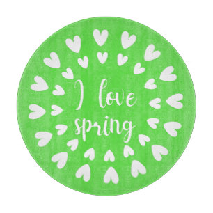 Spring Love, Little Hearts Cutting Board