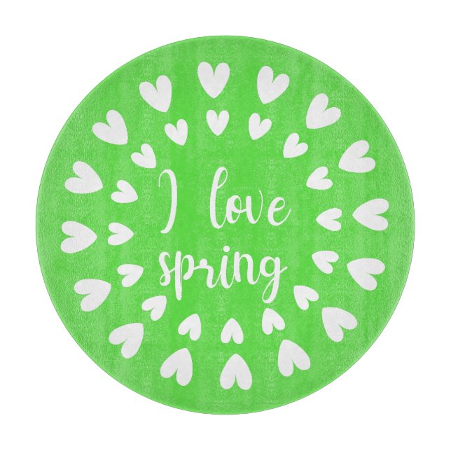 Spring Love, Little Hearts Cutting Board (Front)