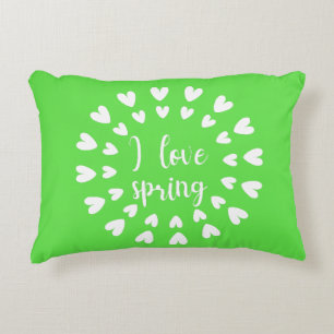 Spring Love, Little Hearts Decorative Cushion