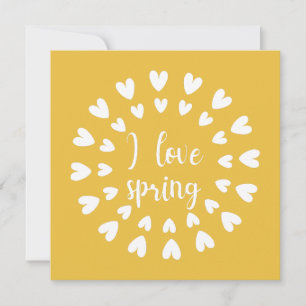 Spring Love, Little Hearts Flat Card