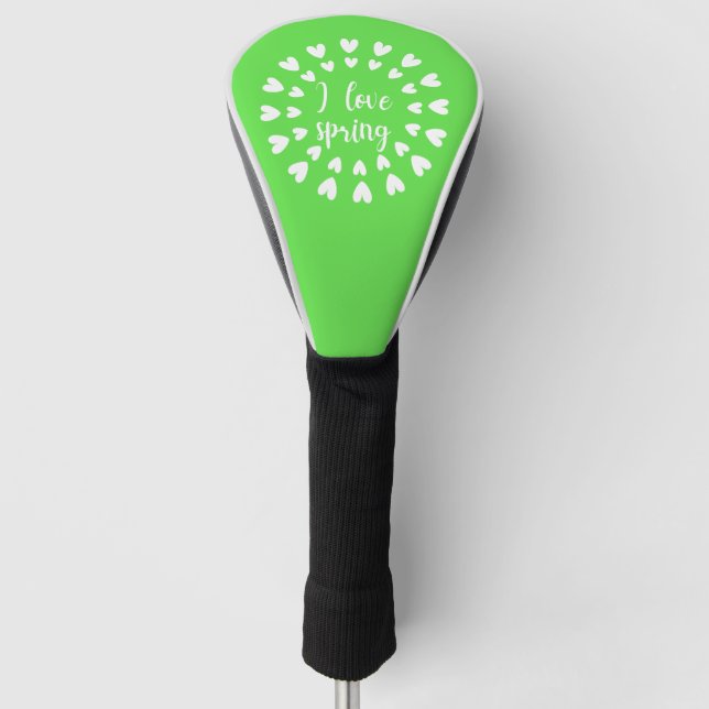 Spring Love, Little Hearts Golf Head Cover (Front)