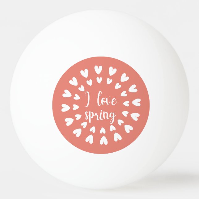 Spring Love, Little Hearts Ping Pong Ball (Front)