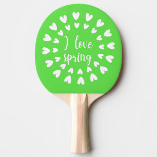 Spring Love, Little Hearts Ping Pong Paddle