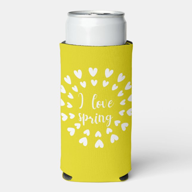 Spring Love, Little Hearts Seltzer Can Cooler (Seltzer Front)