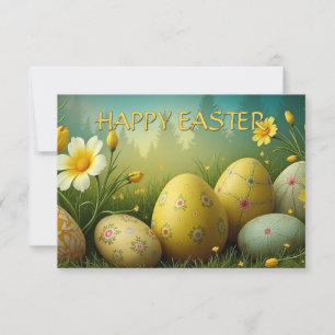 Spring Magic with Easter Eggs in a Sea of Flowers