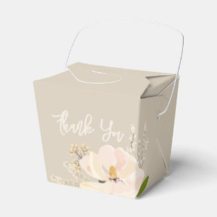 Spring Magnolia Flower Bouquet Thank You Favour Box
