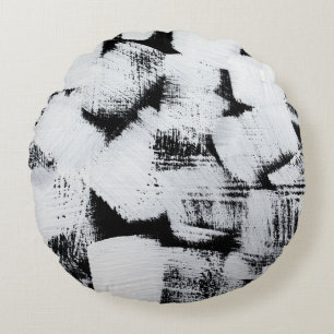 Spring magnolias, elegant fabric design. round cushion