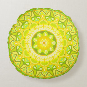 Spring Mandala Round Pillow