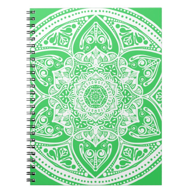 Spring Mandala Spiral Notebook (Front)