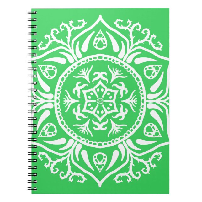 Spring Mandala Spiral Notebook (Front)