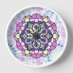 Spring Mandala Wall Clock