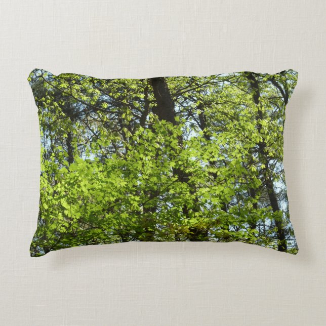 Spring Maple Leaves Nature Decorative Cushion (Front)