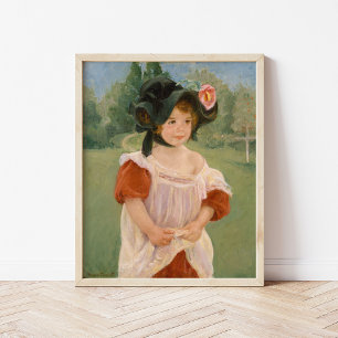 Spring: Margot Standing in a Garden Mary Cassatt Poster