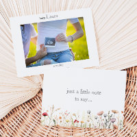 Spring Meadow Floral Baby Announcement Card