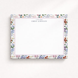 Spring Meadow Floral Note Card