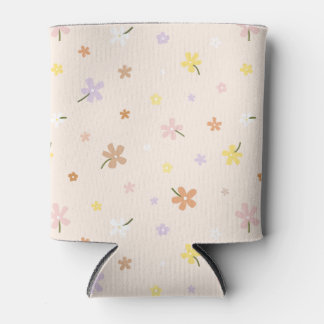 Spring Meadow Flower Pattern Can Cooler
