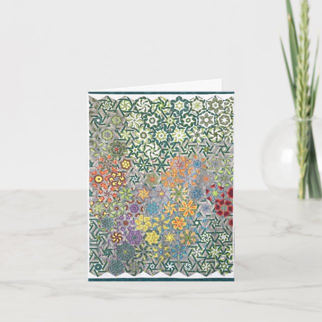 Spring Meadow Quilt Personalised Greeting Card (Front)