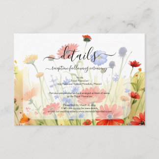 Spring Meadow Wildflowers Enclosure Card