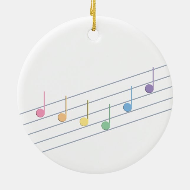 Spring Melody (Linear) Ceramic Tree Decoration (Back)