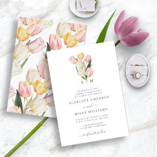 Spring Monogram Wedding Invitation