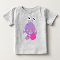 Spring Monster, Colourful Flowers, Purple Monster