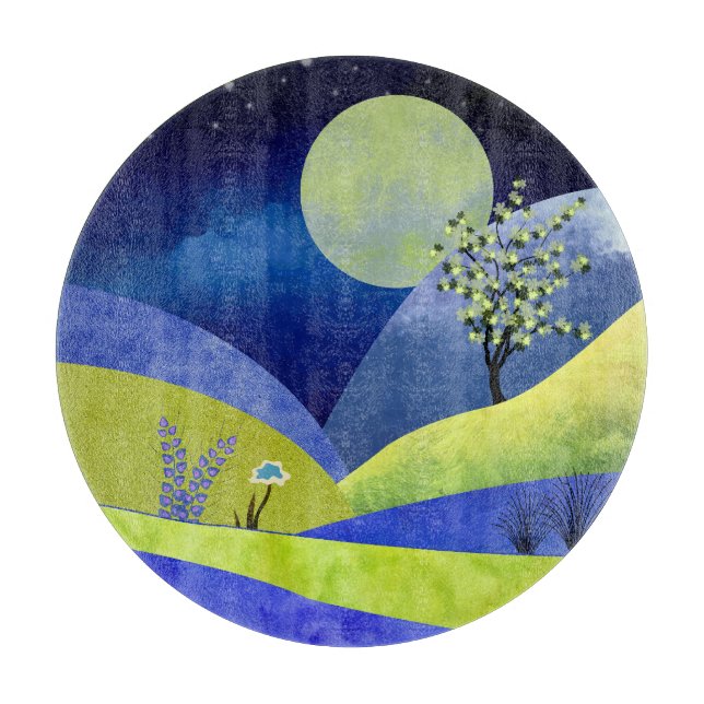 Spring Moonrise Cutting Board (Front)