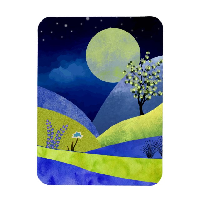 Spring Moonrise Magnet (Vertical)