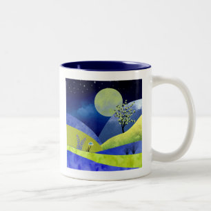 Spring Moonrise Two-Tone Coffee Mug