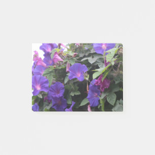 Spring Morning Glories in Blue Post-it Notes