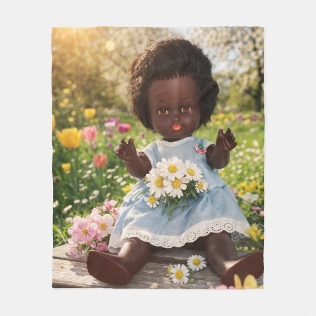Spring Morning Snuggle Blanket – Doll Love (Front)