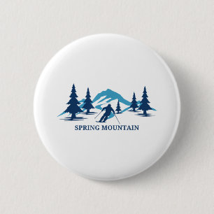 Spring Mountain Pennsylvania Ski Resort Skiing Ski 6 Cm Round Badge