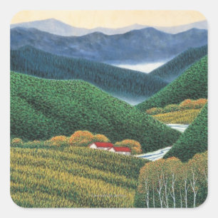 Spring Mountains Square Sticker