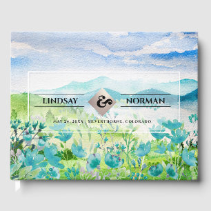 Spring Mountains Wildflowers Wedding Guest Book