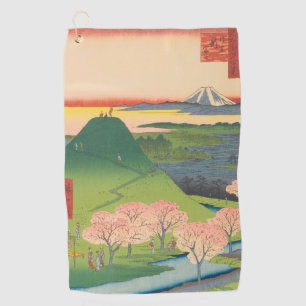 Spring Mt Fuji Vintage Ukiyo-e Japanese Art Golf Towel