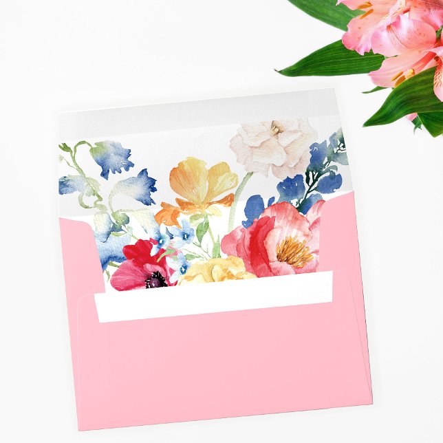 Spring Multi Colour Florals - Pink Envelope (Creator Uploaded)