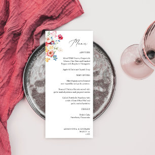 Spring Multi Colour Florals Tall Menu