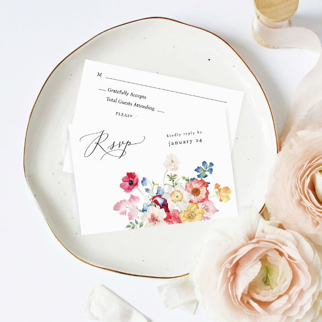Spring Multi Colour Florals w Meal RSVP  (Creator Uploaded)