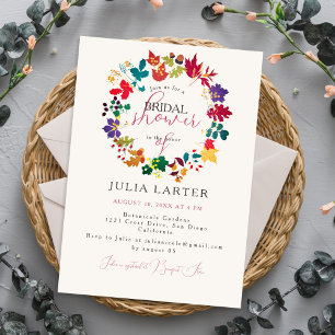 Spring Mustard Purple Meadow Bridal Shower Invitation