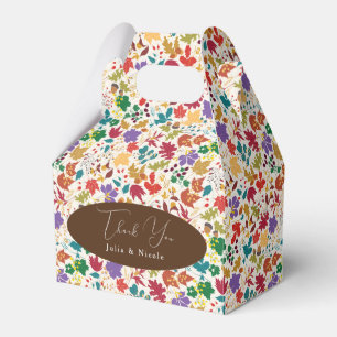 Spring Mustard Yellow Purple Meadow Flower Wedding Favour Box