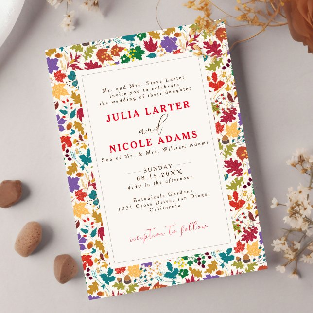 Spring Mustard Yellow Purple Meadow Flower Wedding Invitation (Creator Uploaded)