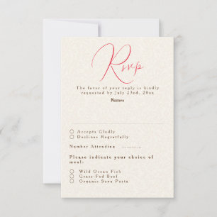 Spring Mustard Yellow Purple Meadow Flower Wedding RSVP Card