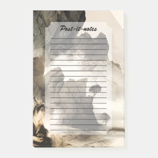 Spring Mystic Fox Misty Mountain Minimalist Zen Post-it Notes