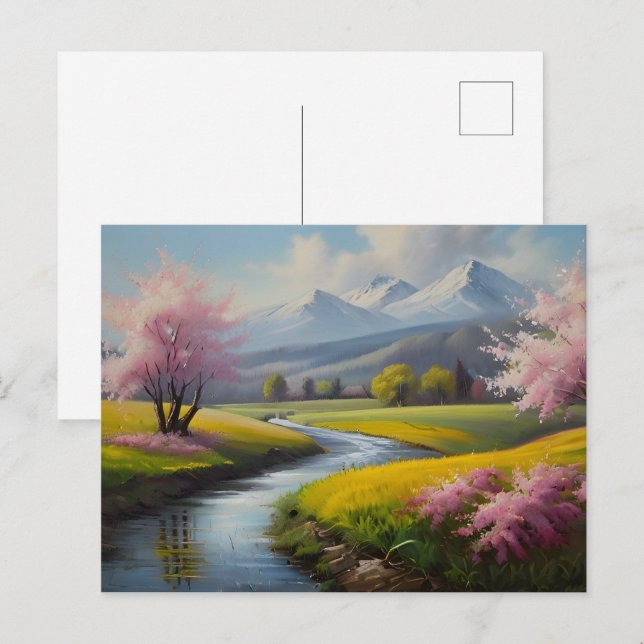Spring nature landscape postcard (Front/Back)
